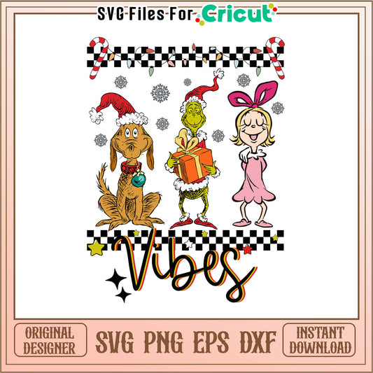 Retro grinch cindy lou who christmas svg, cindy grinch lou​ svg