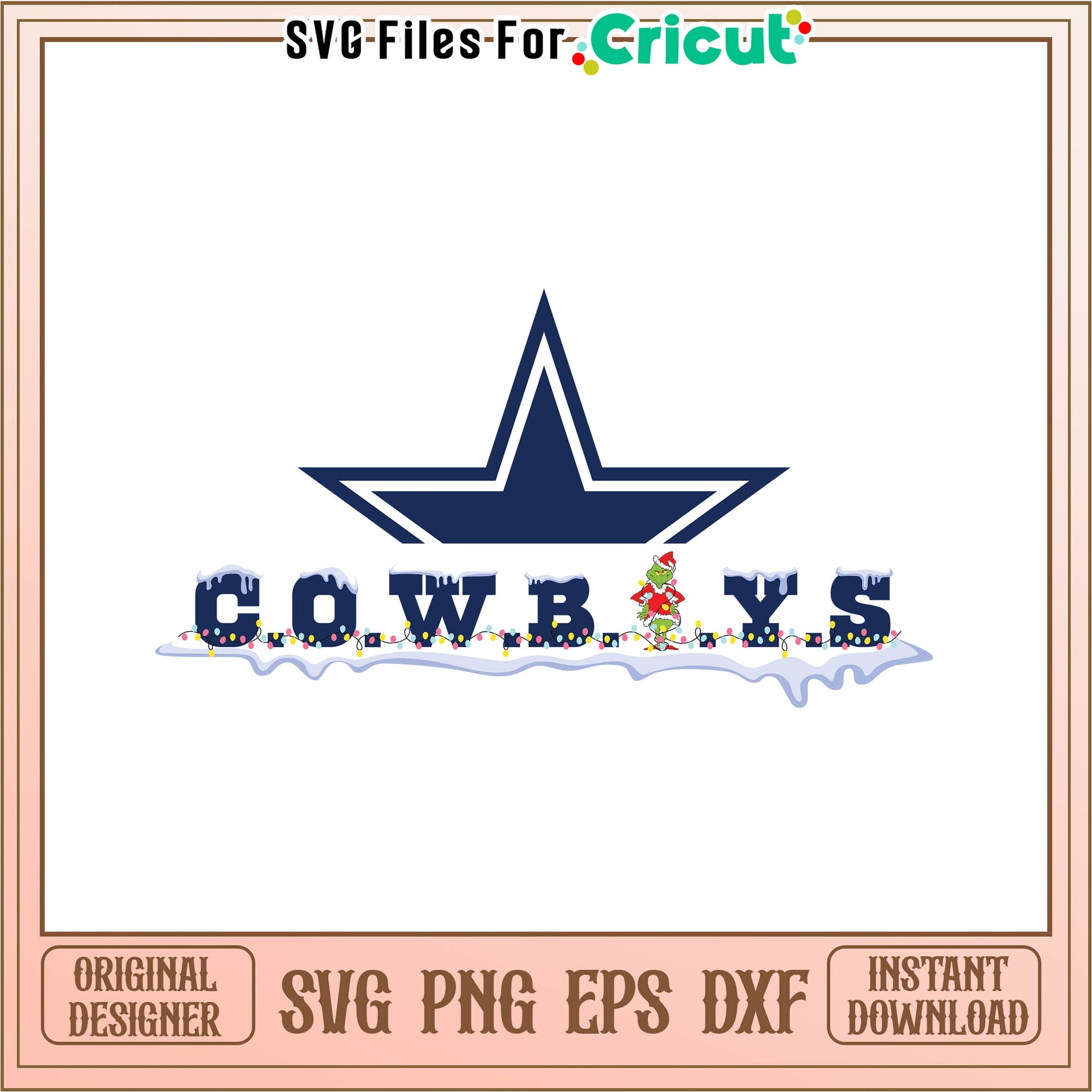 Retro grinch dallas cowboys christmas svg, dallas cowboys grinch​ svg