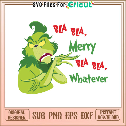 Retro grinchmas funny merry whatever svg, grinchmas​ tree​​ svg