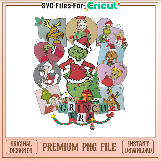 Retro in my grinch era the grinch and friend png, grinch friends​ png