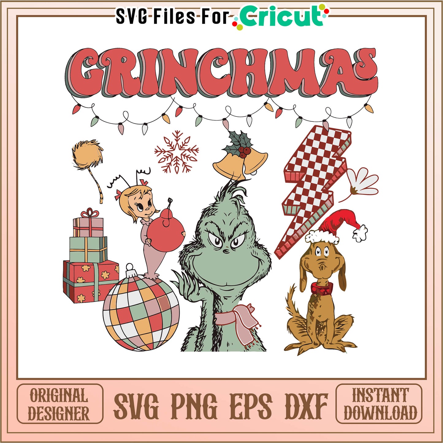 Retro mery grinchmas disney svg, merry grinchmas background​ svg