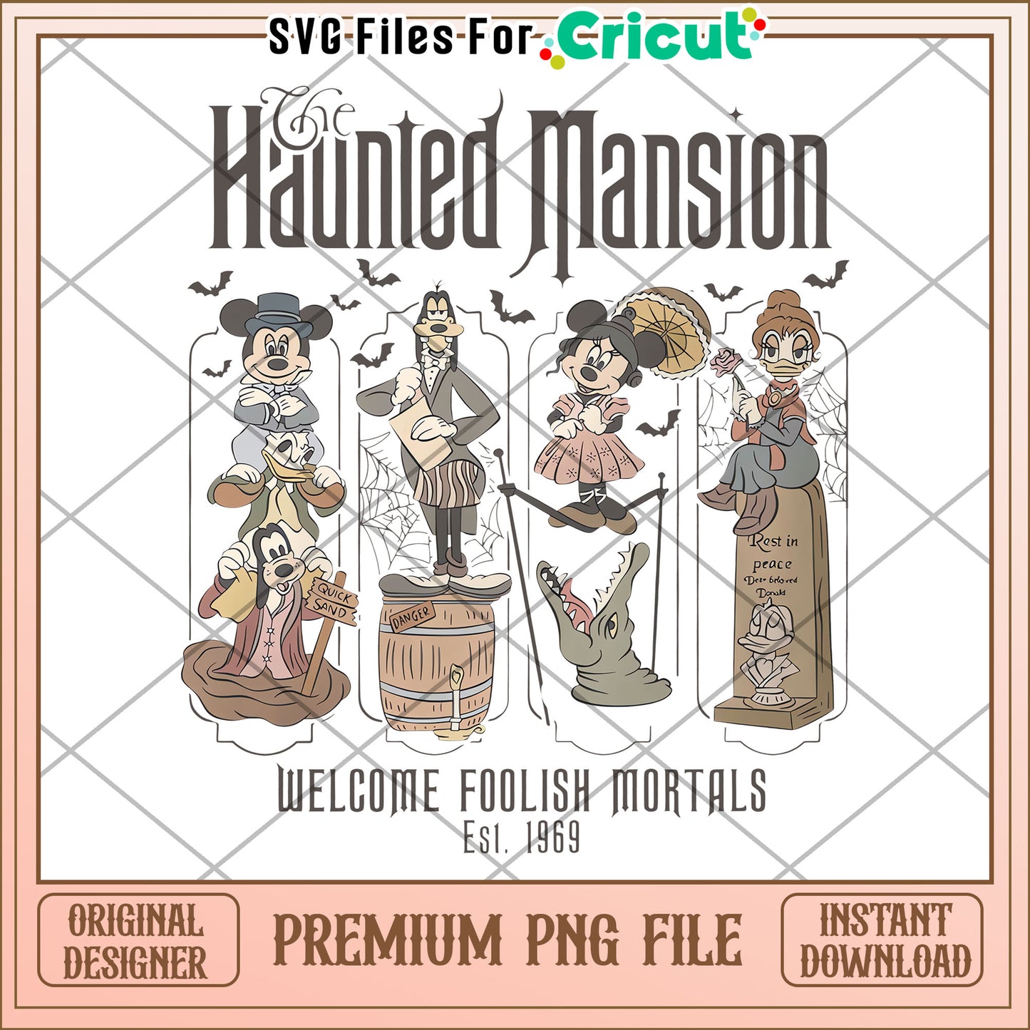 Retro mouse and friends png, halloween characters png, halloween season png