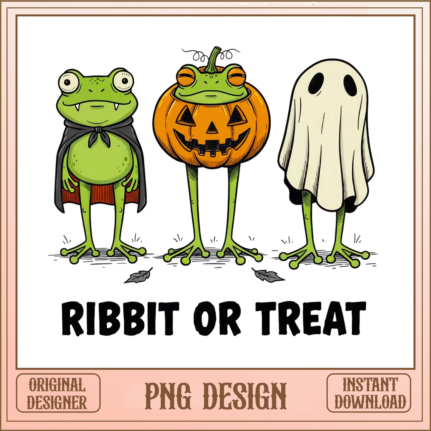 Ribbit Or Treat Halloween Frog PNG, Funny Frog PNG, Halloween PNG