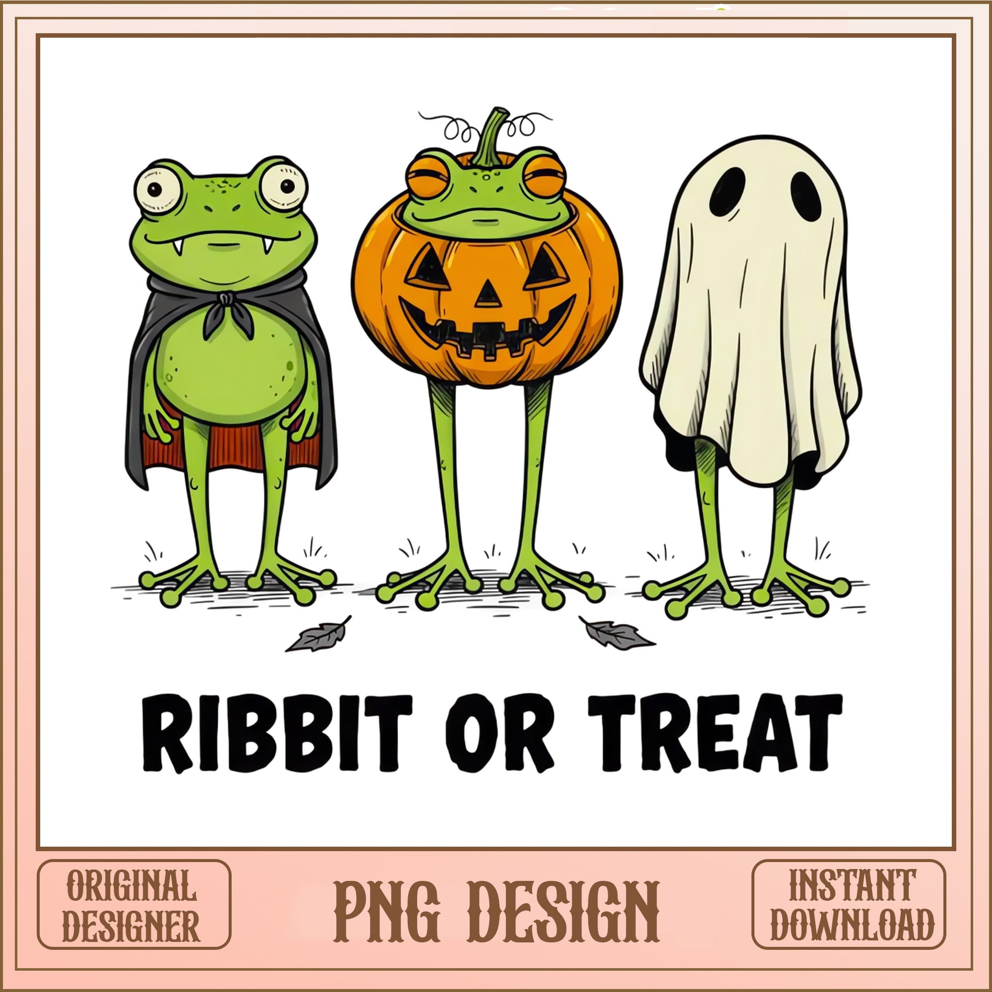 Ribbit Or Treat Halloween Frog PNG, Funny Frog PNG, Halloween PNG