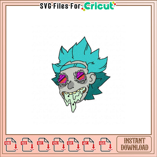 Rick and Morty Embroidery Design Instant Download