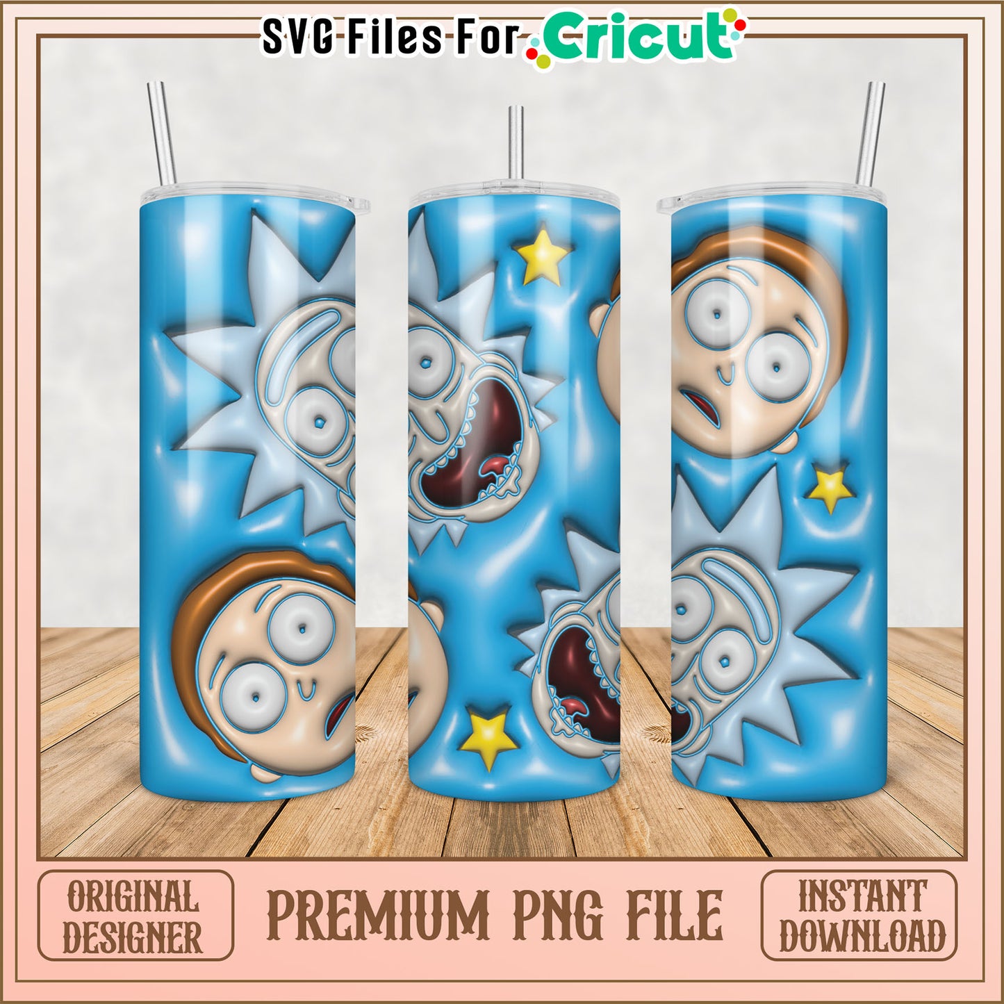 Rick and Morty Tumbler PNG Design