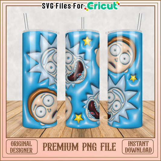 Rick and Morty Tumbler PNG Design