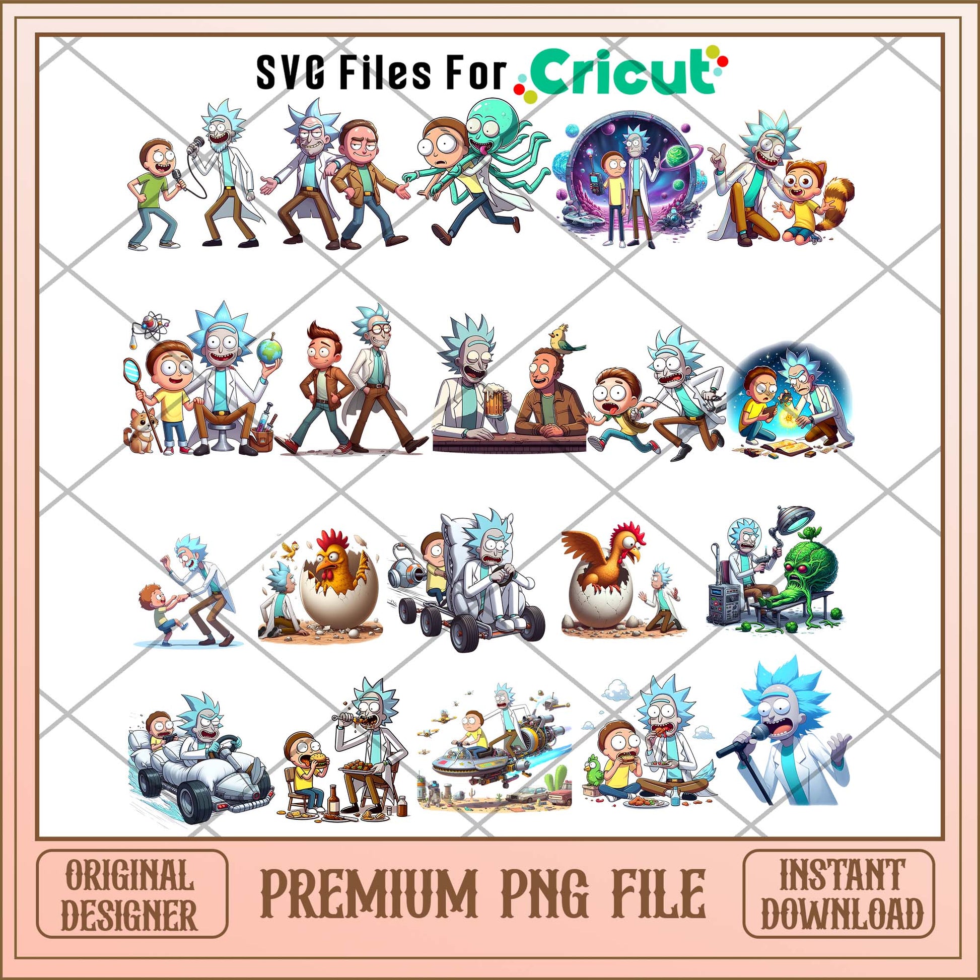 Rick and Morty new art png bundle, Cartoon Network bundle