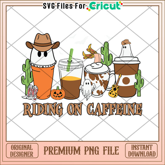 Riding on caffeine png, greatest time of the year  png, halloween vacation png