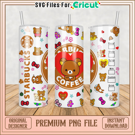 Rilakkuma Tumbler PNG Starbucks Design