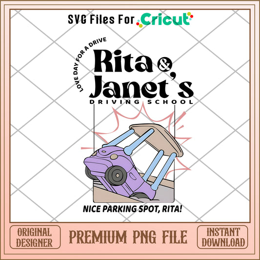 Rita janet's driving school cartoon png