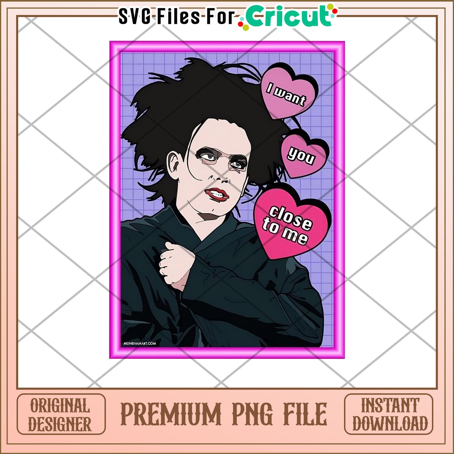 Robert Smith PNG Valentine Cricut File