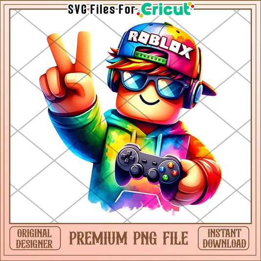 Roblox boy playing game png, roblox redeem png, roblox game png