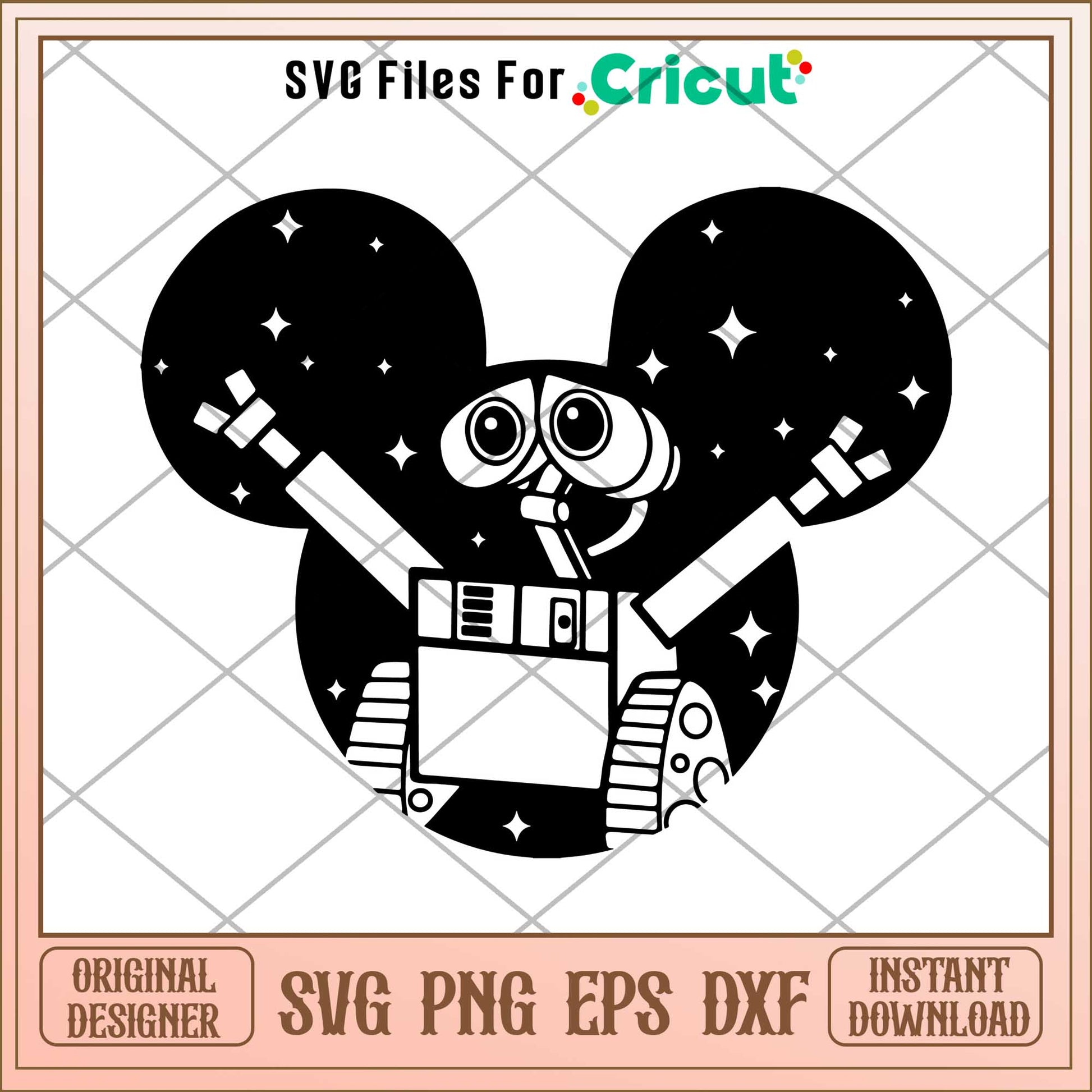 Robots know how to love black svg, walle svg, digital dowload