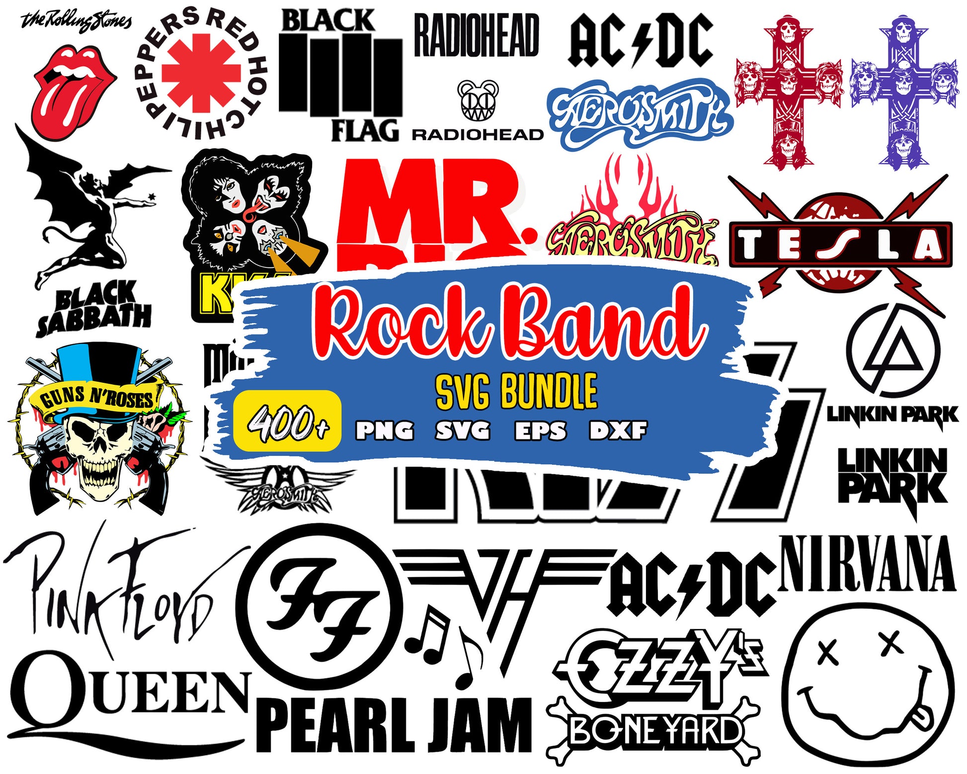 Rock band logo bundle svg, rock bands​ svg, logo black sabbath svg