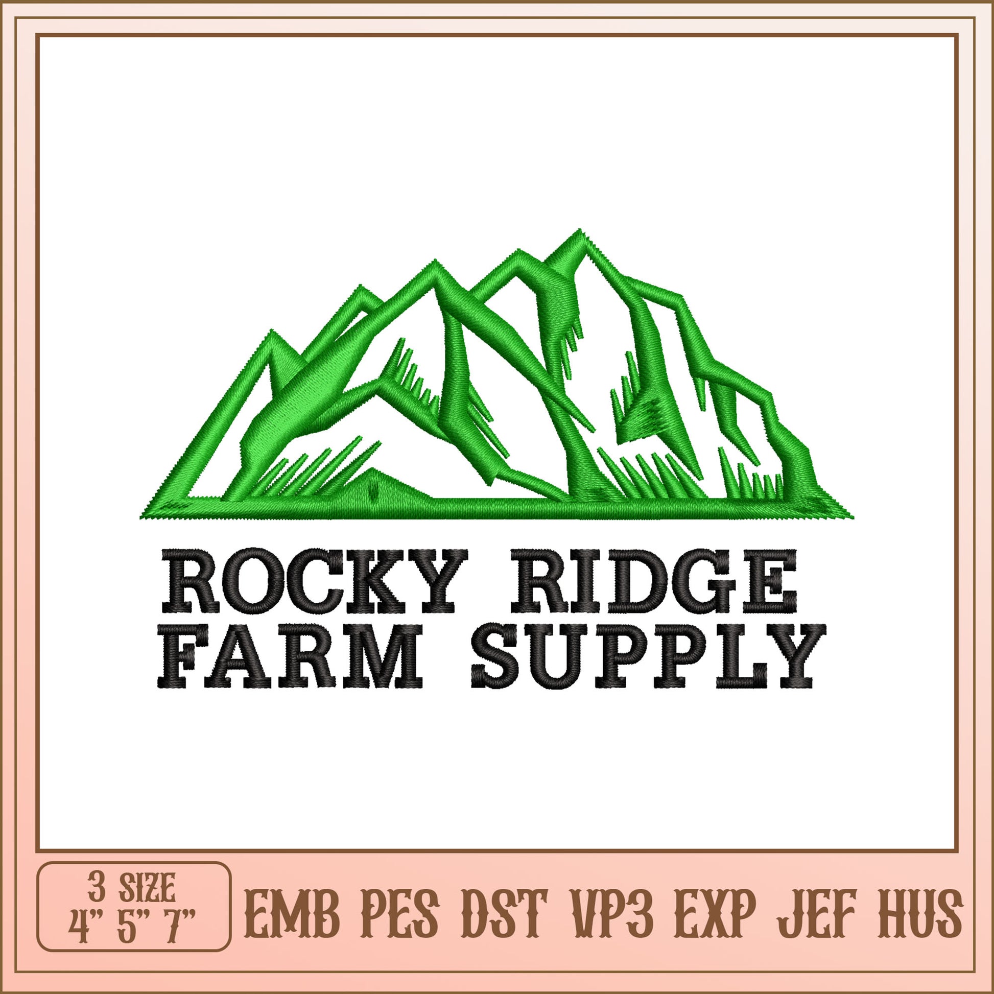 Rocky Ridge Farm Supply Embroidery Design
