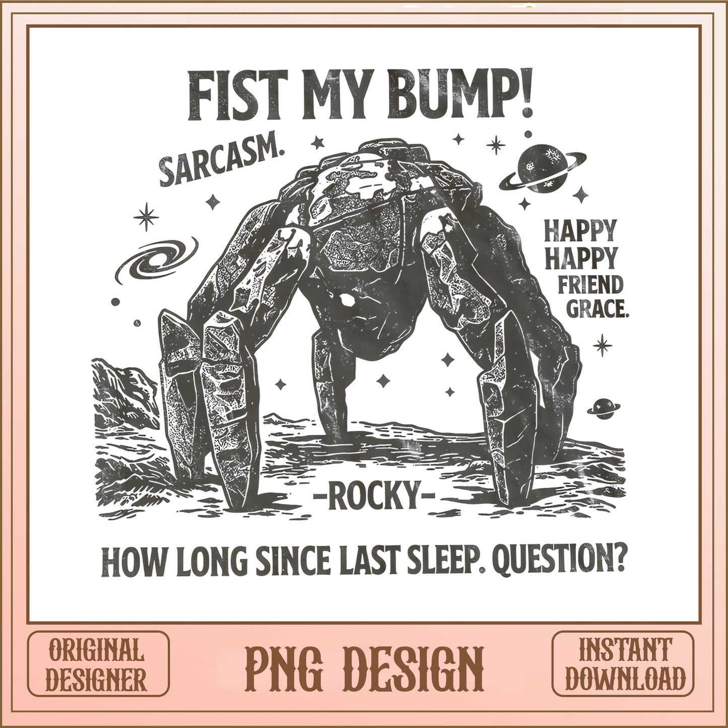 Rocky Fist My Bump Sarcasm PNG, Funny Quote PNG, Shirt Design PNG
