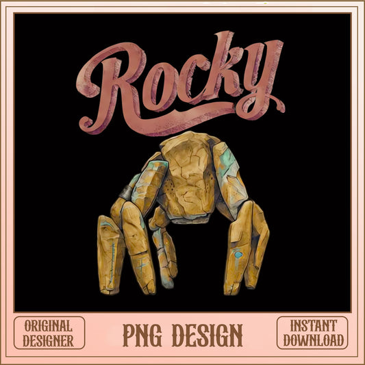 Rocky Robot Dog PNG, Stone Robot Design, Instant Download PNG