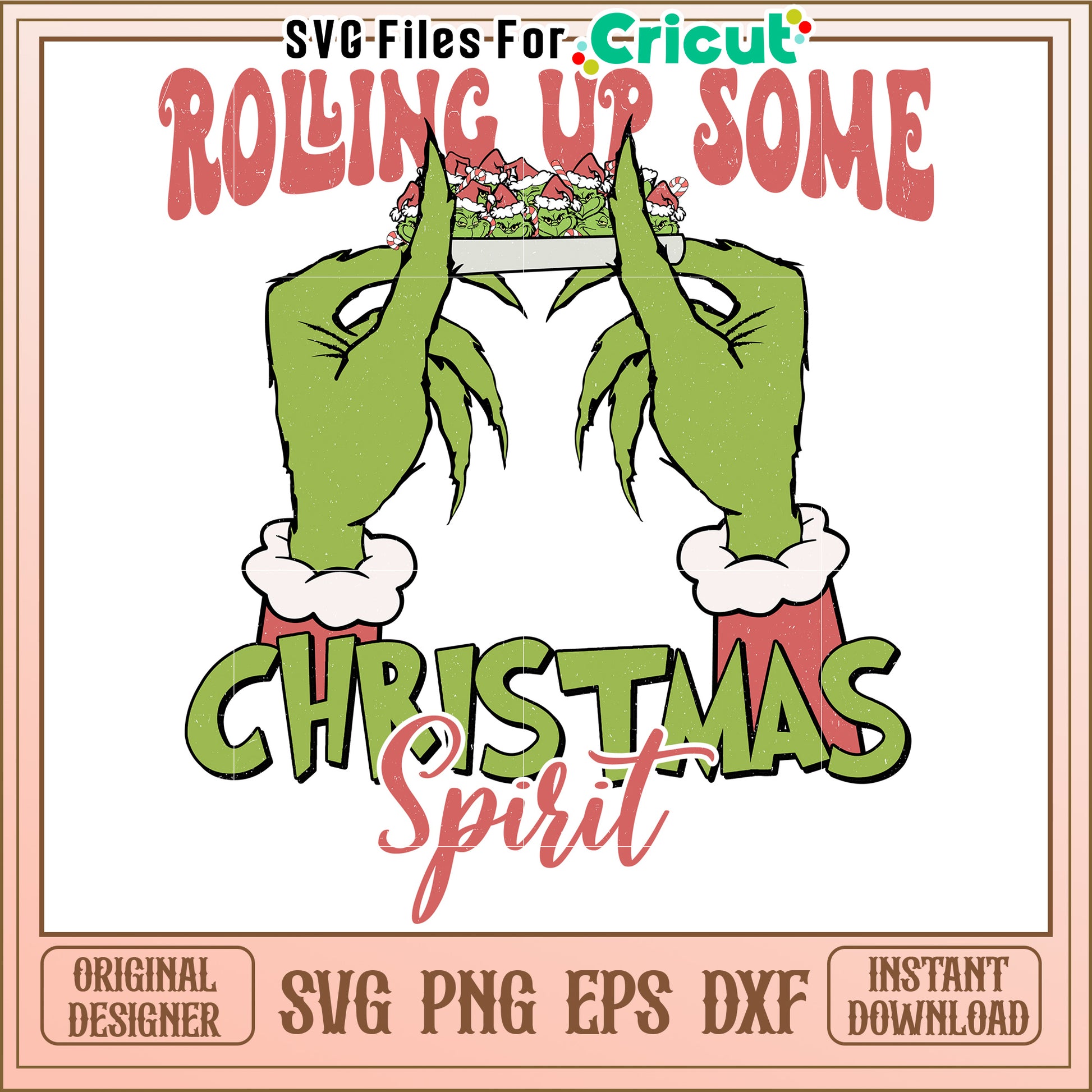 Rolling Up Some Christmas Spirit SVG Design for Holiday Crafts