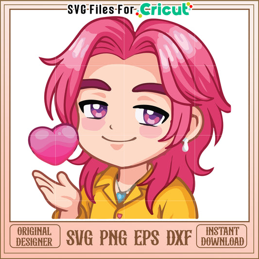 Romance chibi character svg, kpop cartoons svg, saja hunterx svg