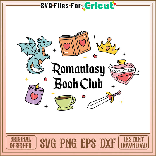 Romantasy Book Club SVG Cut Files