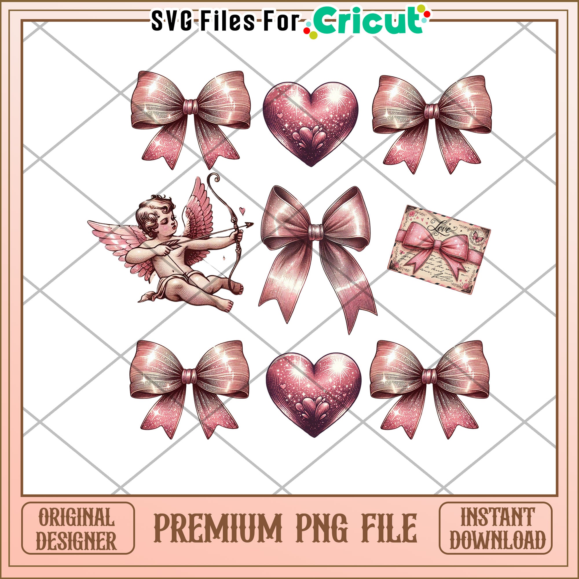 Rose Gold Valentine PNG Clipart – svg files for cricut