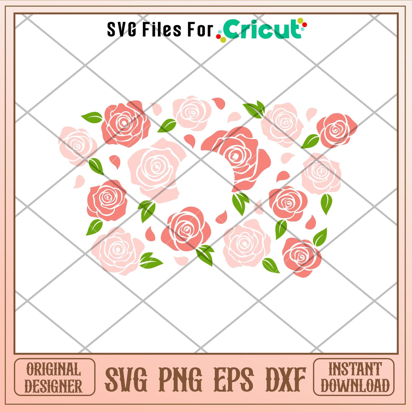 Roses Full Wrap, Roses Full Wrap Svg