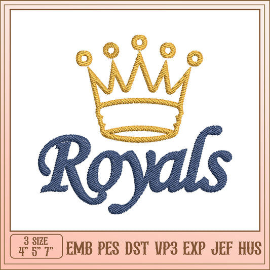 Royals Crown Embroidery Design