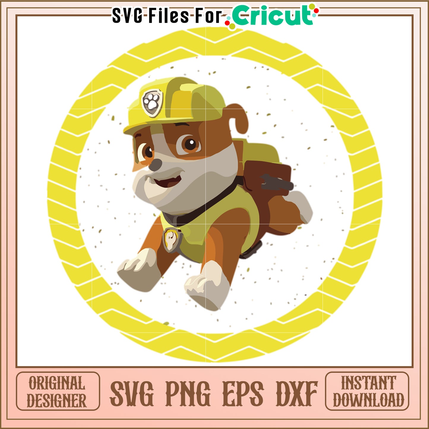 Rubble dog design svg, paw patrol toys svg, cute dogs cartoon svg