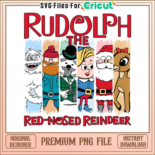 Rudolph the Red-Nosed Reindeer PNG File, perfect for your crafts