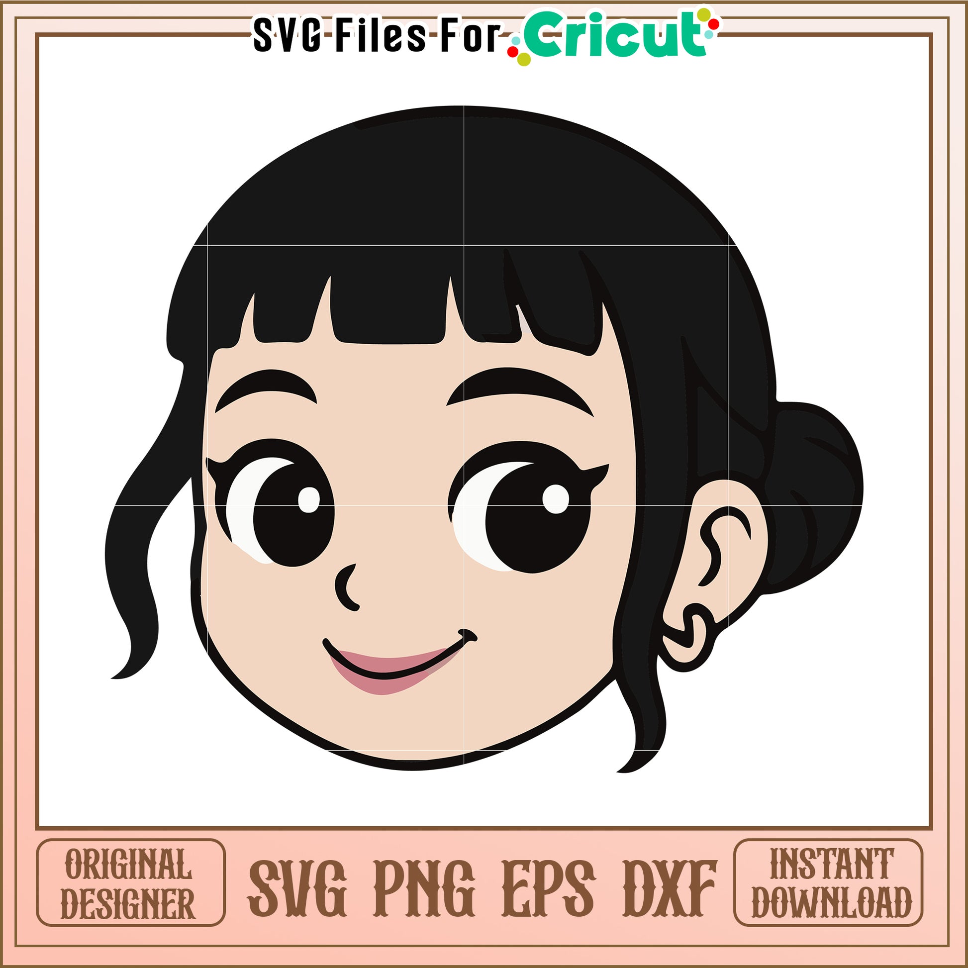 Rumi head character svg, kpop cartoons svg, saja huntrix svg