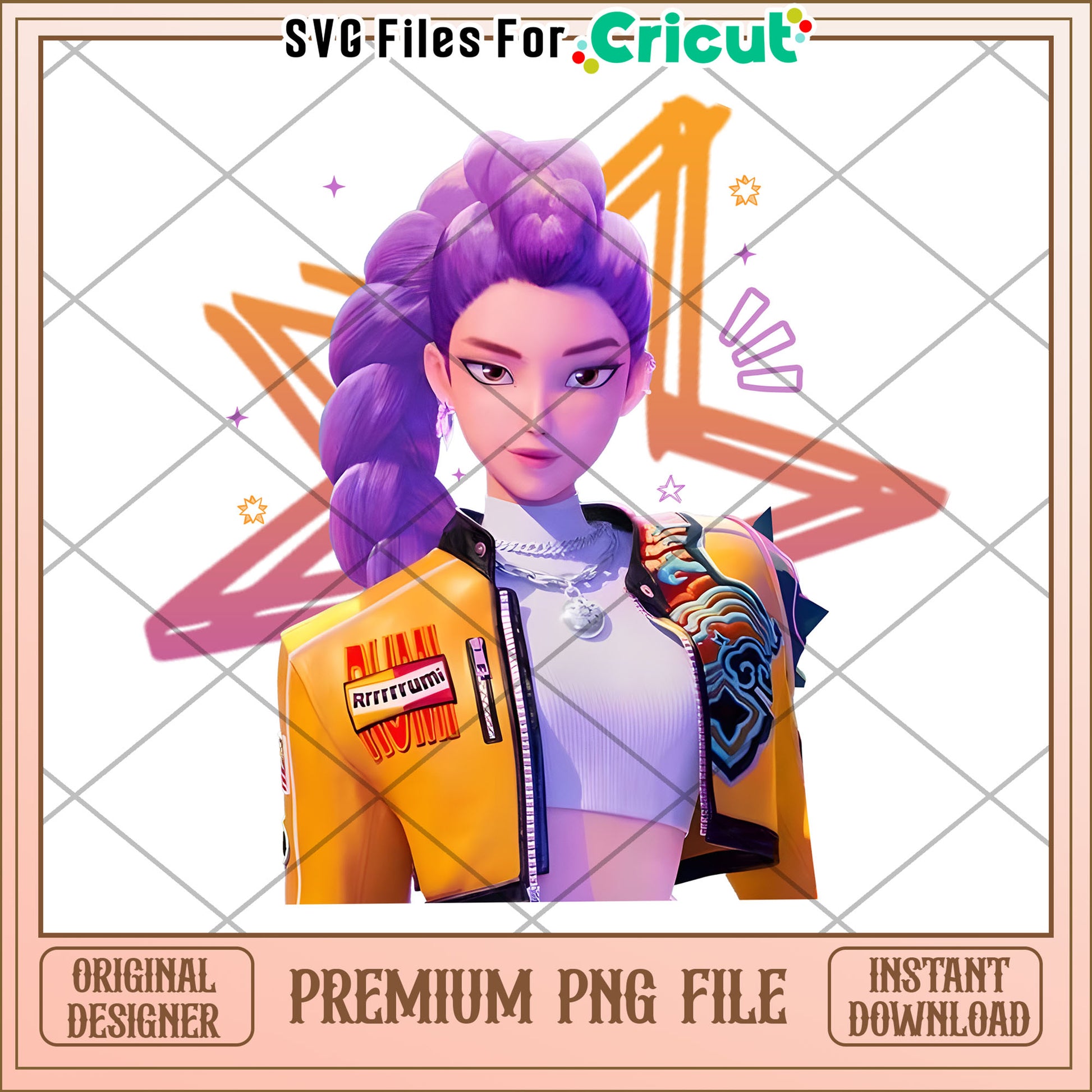 Rumi huntrix png, kpop cartoon png, saja boys png