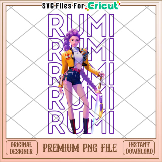 Rumi huntrix png, saja boys fans png, huntrix characters png