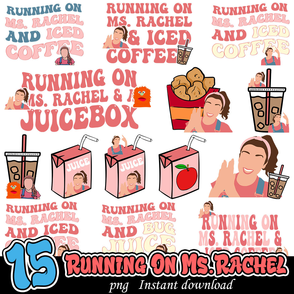 Running On Ms.Rachel Png bundle, Ms.Rachel art png bundle – svg files ...