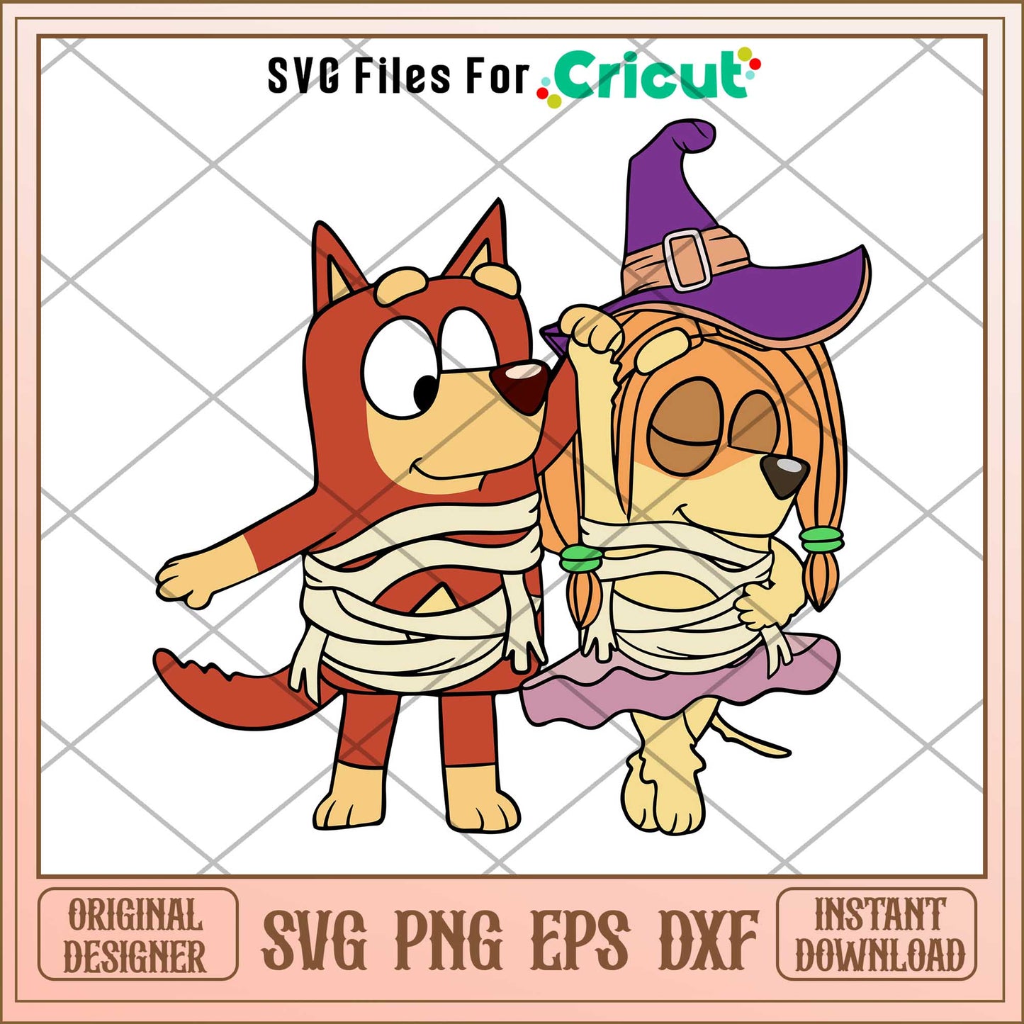 Rusty and Indy  bluey svg, bluey characters svg, Digital Download