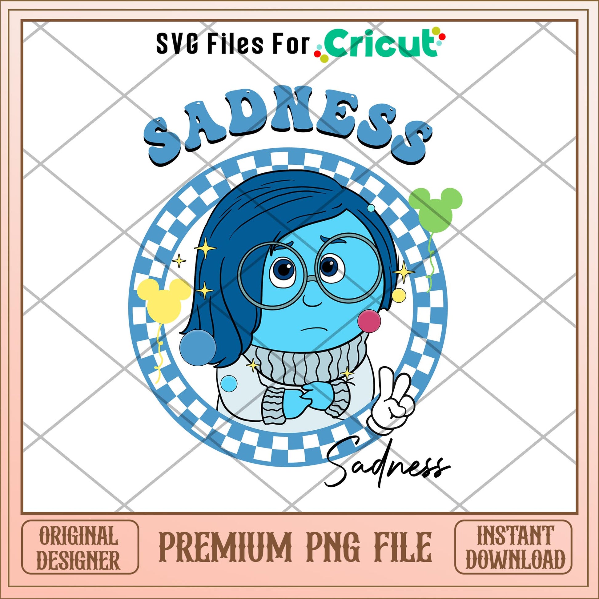 Inside out 2 sadness circle png