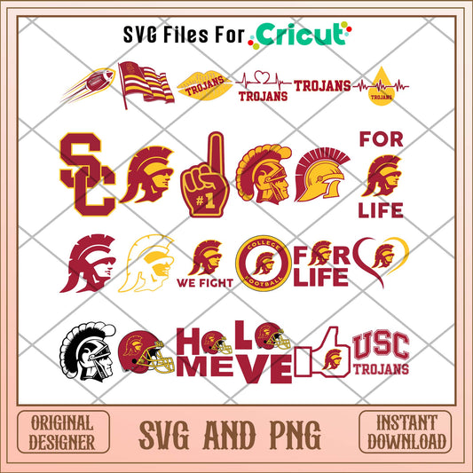 SC trojans svg, SC college football svg bundle, NCAA svg
