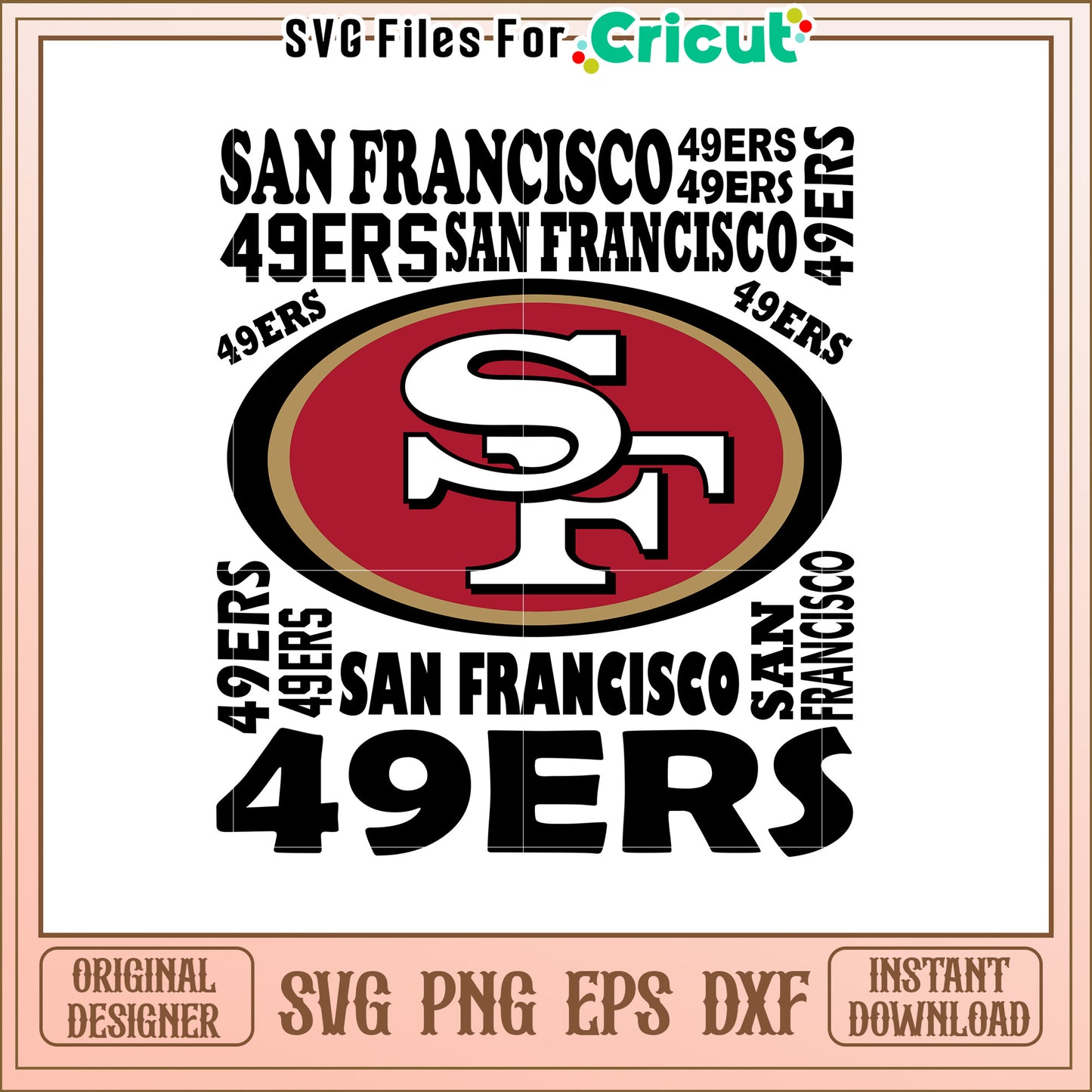 SF 49ers Logo SVG Design