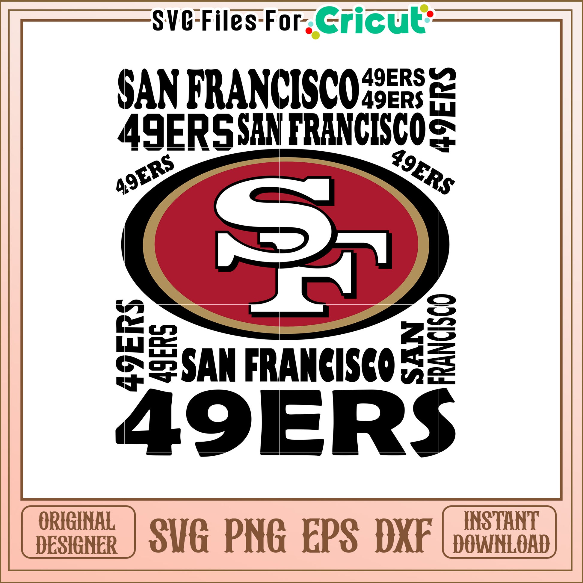 SF 49ers Logo SVG Design