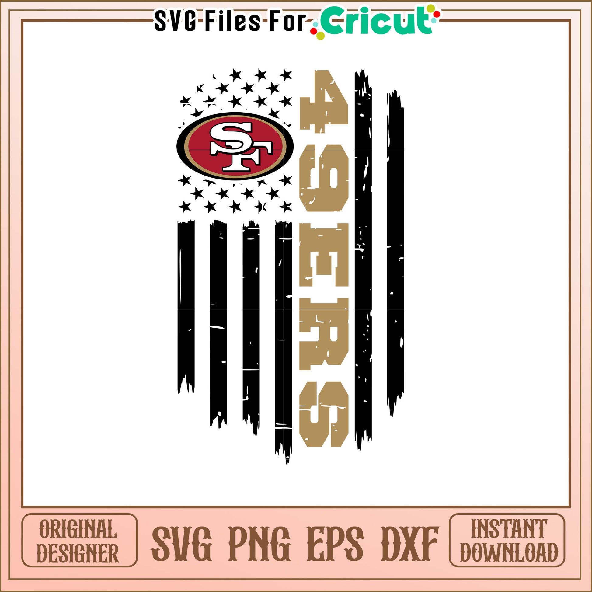 SF 49ers SVG Design Logo & Text