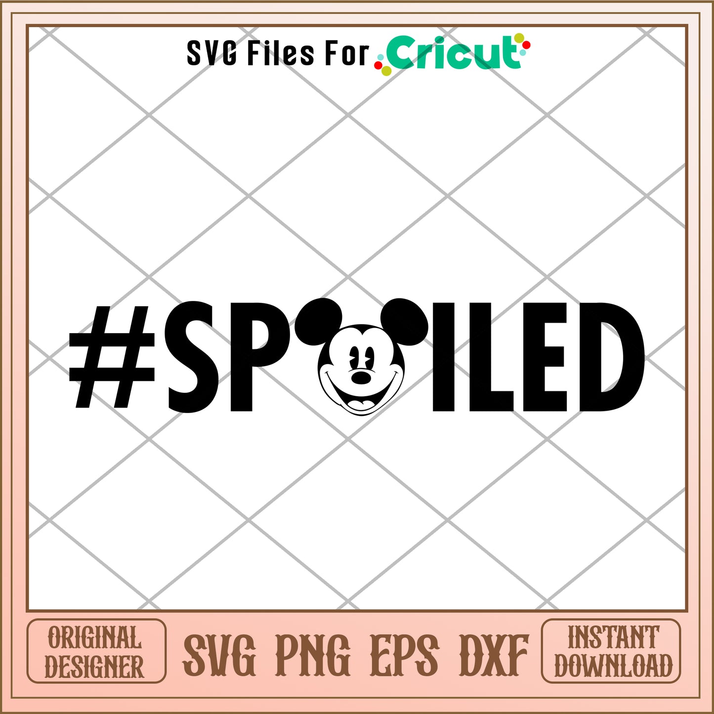 Mickey mouse spoiled SVG design