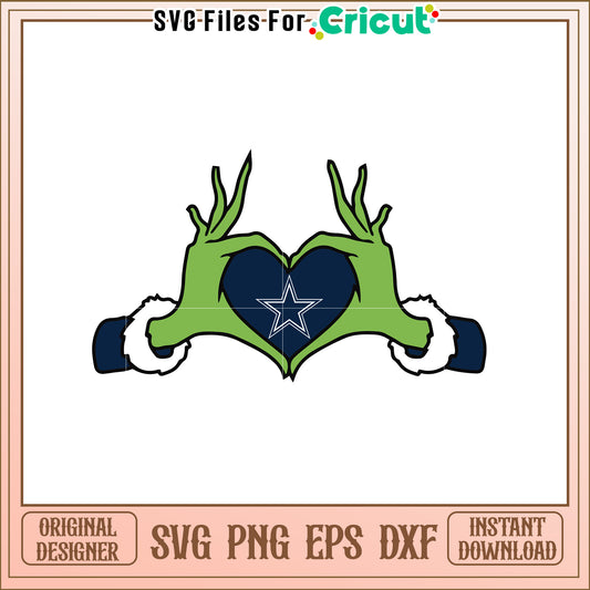SVG Heart Hands Design with Star