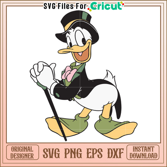 SVG PNG EPS DXF Donald Duck Design
