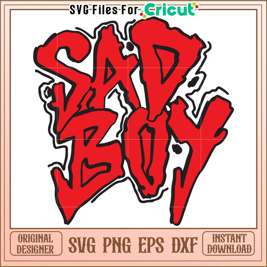 Sad boy svg, emotional aesthetic svg, moody streetwear design svg