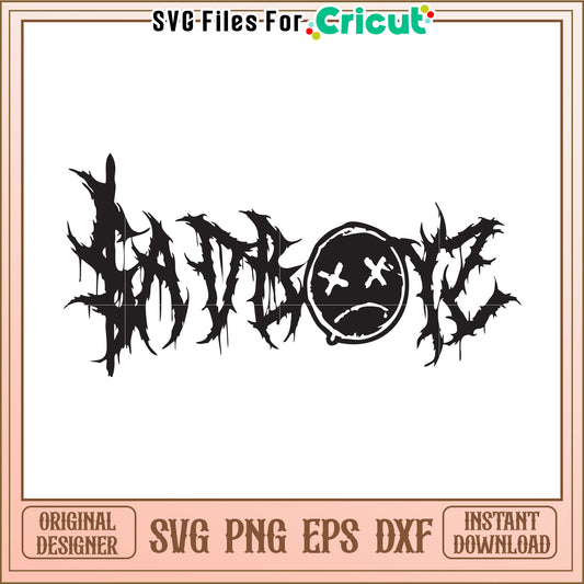 Sad boyz creepy design svg, dark aesthetic streetwear svg, horror vibe artwork svg
