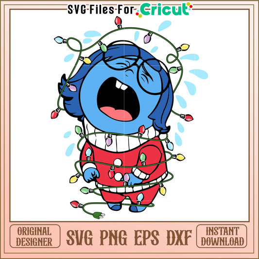 Sadness Christmas Lights SVG PNG EPS DXF
