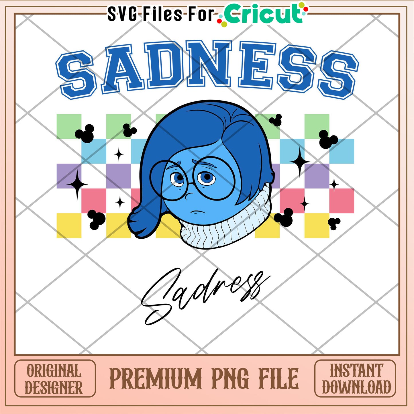 Sadness PNG Cricut File Instant Download