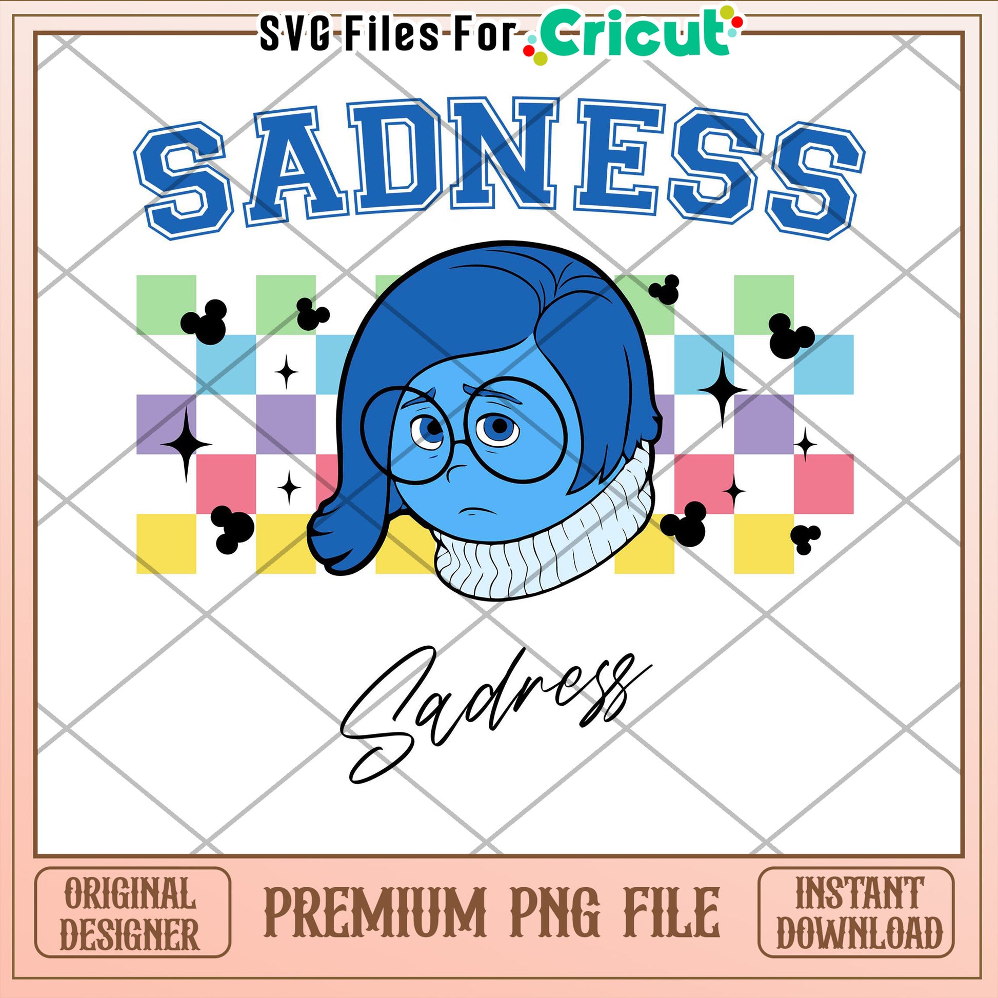 Sadness PNG Cricut File Instant Download