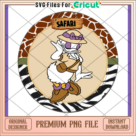 Safari Daisy Duck PNG Design Download