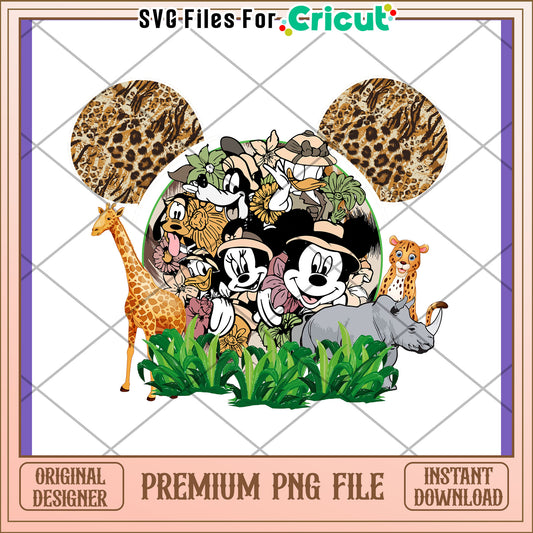 Safari Mickey Mouse PNG Design